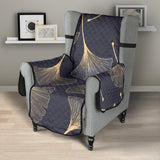 Gold ginkgo leaves Chair Cover Protector