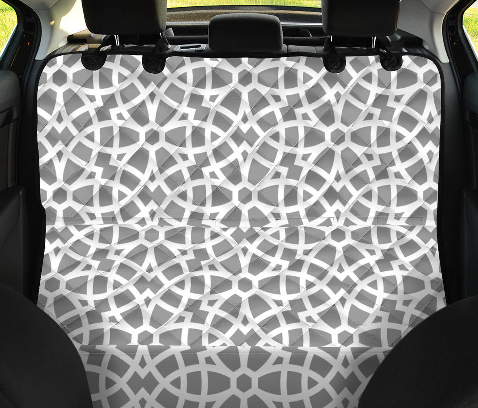 Arabic Gray Pattern Dog Car Seat Covers