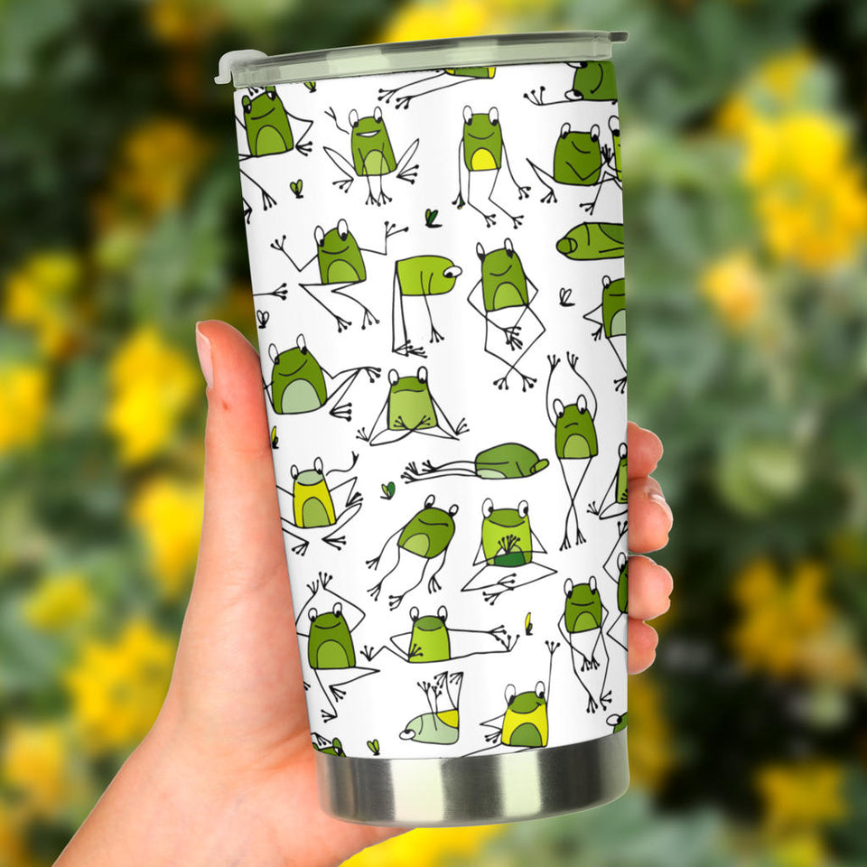 Sketch Funny Frog Pattern Tumbler