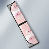 White Swan And Flower Love Pattern Car Sun Shade