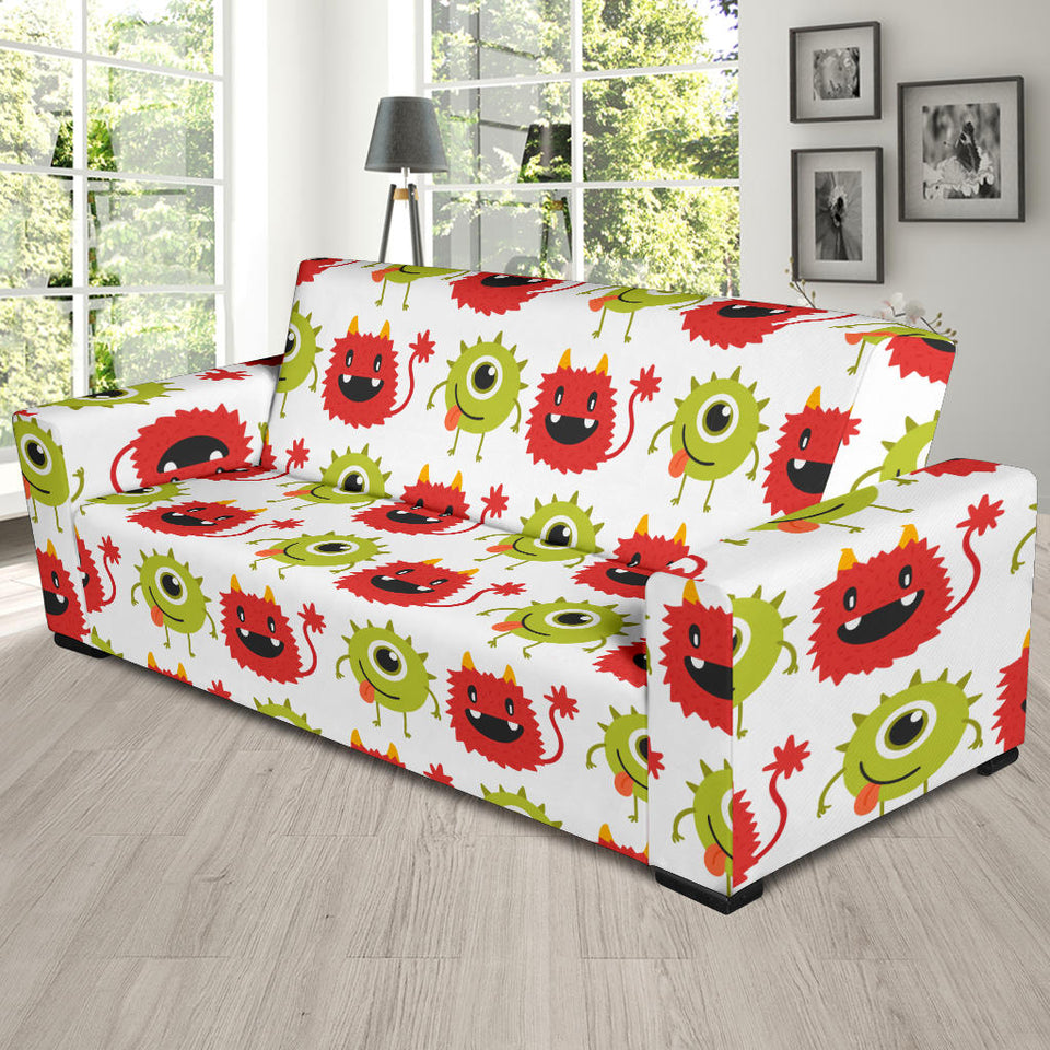Alien Pattern Print Design 05 Sofa Slipcover