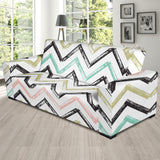 Zigzag  Chevron Paint Pattern Sofa Slipcover