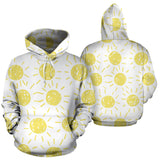 Hand Drawn Sun Pattern Men Women Pullover Hoodie