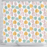 Colorful Onions White Background Shower Curtain Fulfilled In US