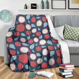 Dragon Fruits Dark Blue Background Premium Blanket