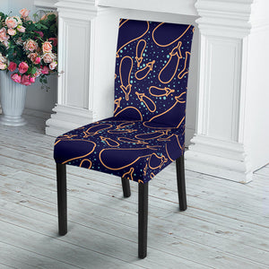 Eggplant Pattern Print Design 04 Dining Chair Slipcover