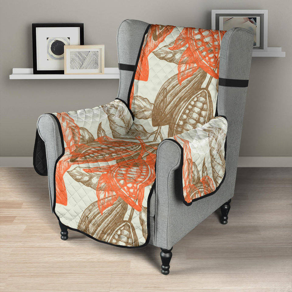 Cocoa beans Cocoa tree pattern Chair Cover Protector
