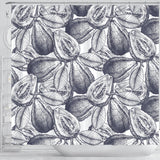 Guava Tropical Hand Drawn Pattern Shower Curtain Fulfilled In US