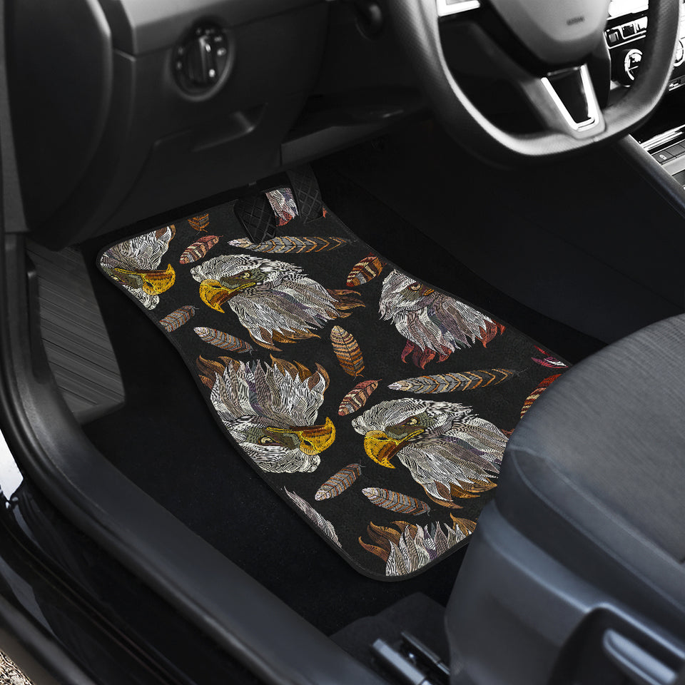 Eagle Pattern Print Design 05 Front and Back Car Mats