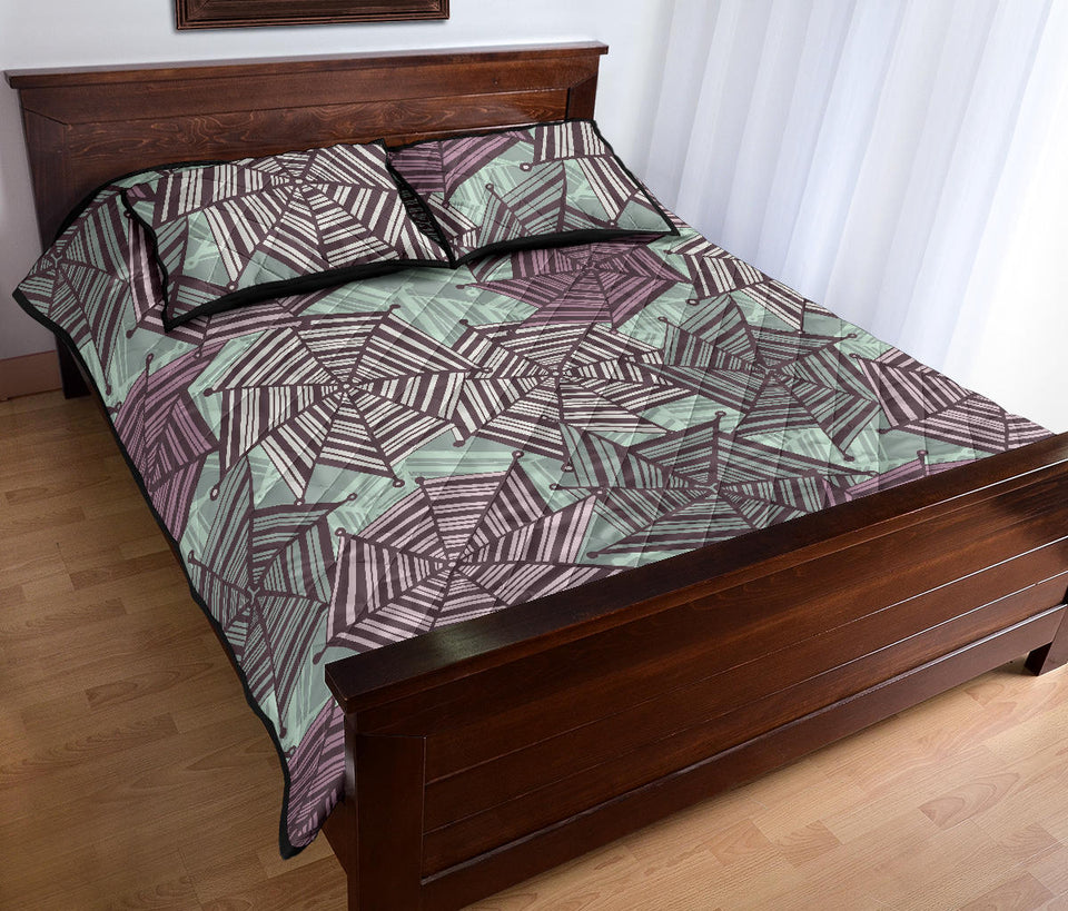 Spider web cobweb design color pattern Quilt Bed Set