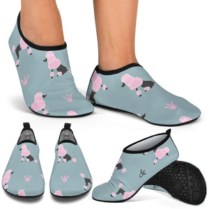 Poodle Dog Pattern Aqua Shoes