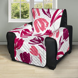 pink sketch tulip pattern Recliner Cover Protector