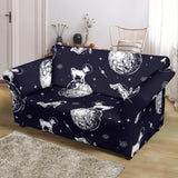 Chihuahua Space Helmet. Astronaut Pattern Loveseat Couch Slipcover