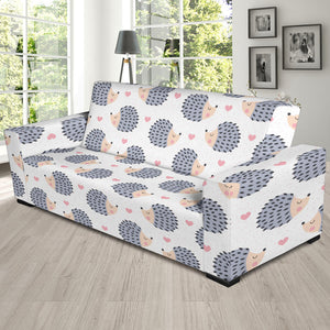 Hedgehog Pattern Print Design 04 Sofa Slipcover