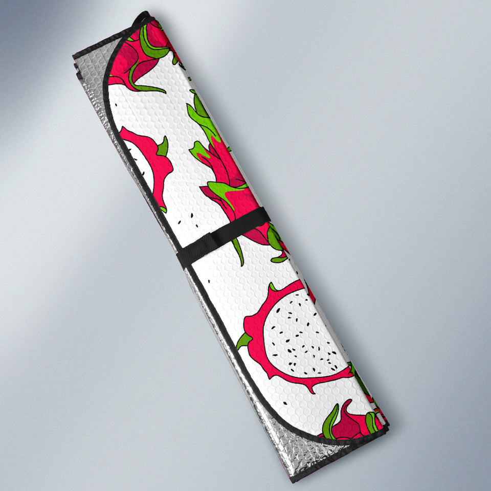 Dragon Fruits White Background Car Sun Shade