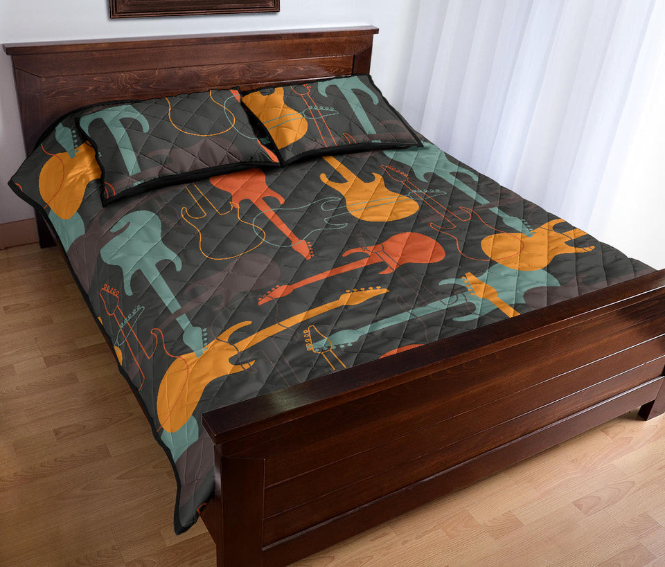 electric guitars pattern Quilt Bed Set