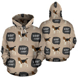 Beagle Pattern Men Women Pullover Hoodie