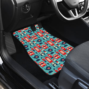 British Pattern Print Design 04 Front Car Mats