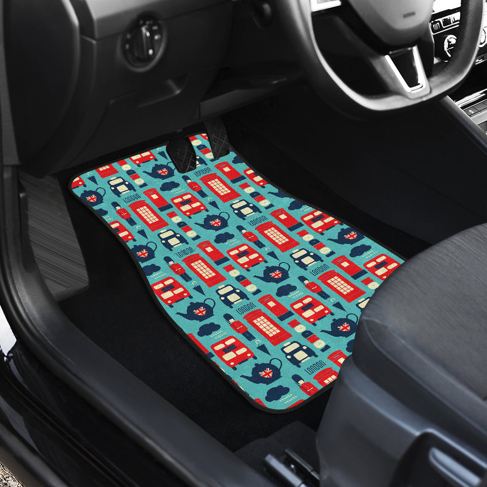 British Pattern Print Design 04 Front Car Mats