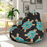 Sea Turtle Blue Stone Pattern Bean Bag Cover