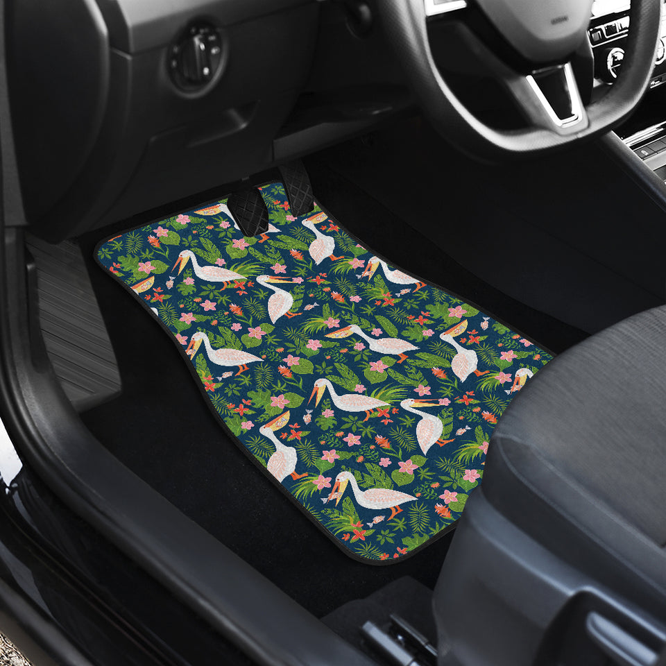 Pelican Pattern Print Design 05 Front and Back Car Mats