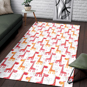 Giraffe Pattern Print Design 03 Area Rug