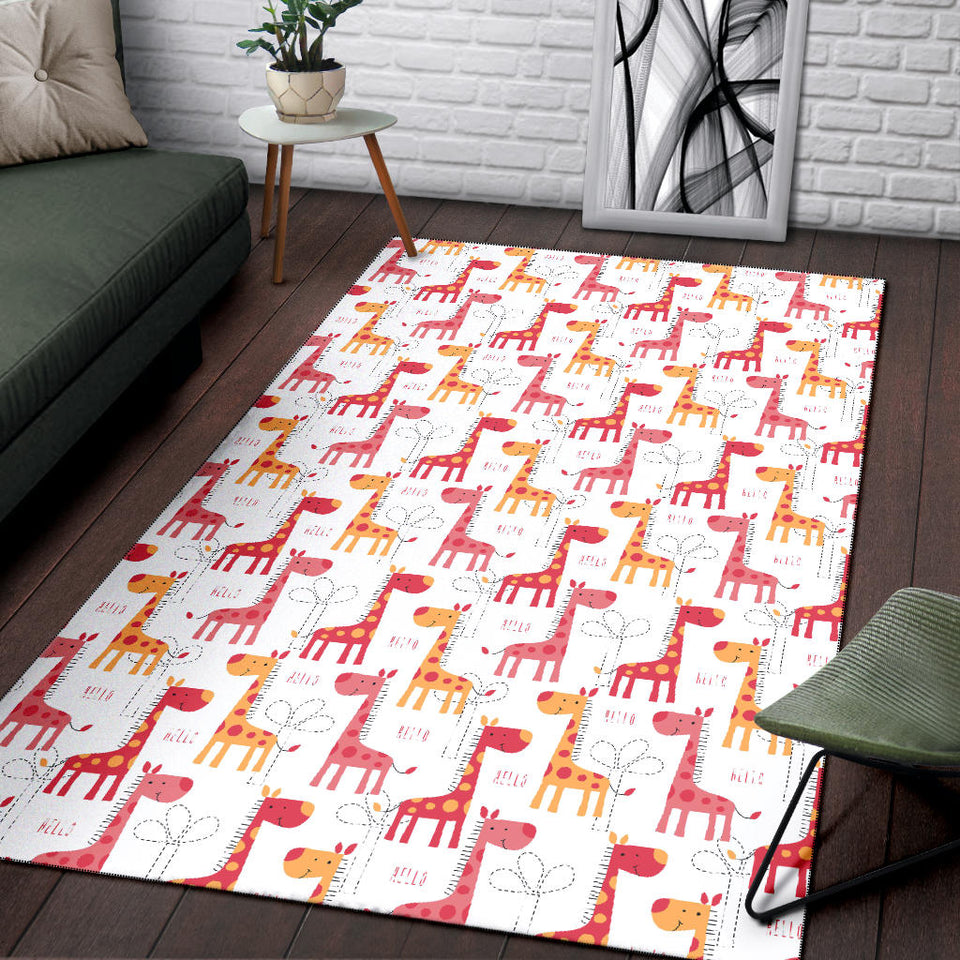 Giraffe Pattern Print Design 03 Area Rug