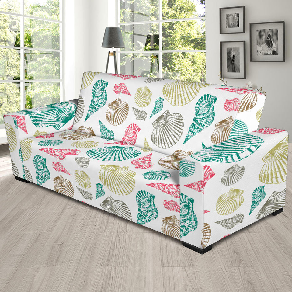Colorful Shell Pattern Sofa Slipcover