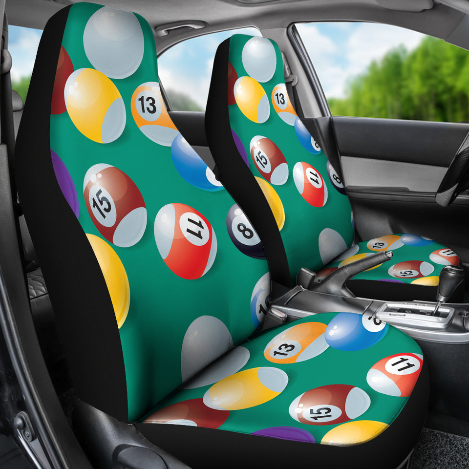Billiard Ball Pattern Print Design 01 Universal Fit Car Seat Covers