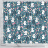 Cute Rabbit Pattern Shower Curtain Fulfilled In US
