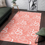Snake Lilies Flower Pattern Area Rug