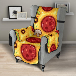 Pizza texture pattern Chair Cover Protector