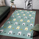 Cute Hamster Cheese Pattern Area Rug