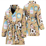 Cow Bottle Of Milk Pattern Women'S Bathrobe