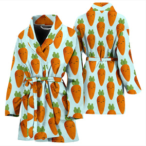 Carrot Pattern Print Design 03 Women's Bathrobe