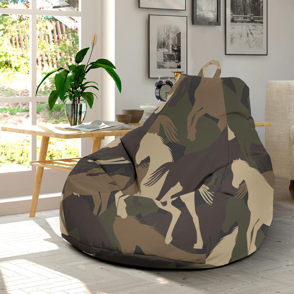 Horse Camo Camouflage Pattern Bean Bag Cover
