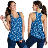 Airplane pattern in the sky Women Racerback Tank Top