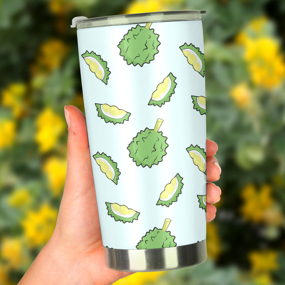 Durian Pattern Blue Background Tumbler