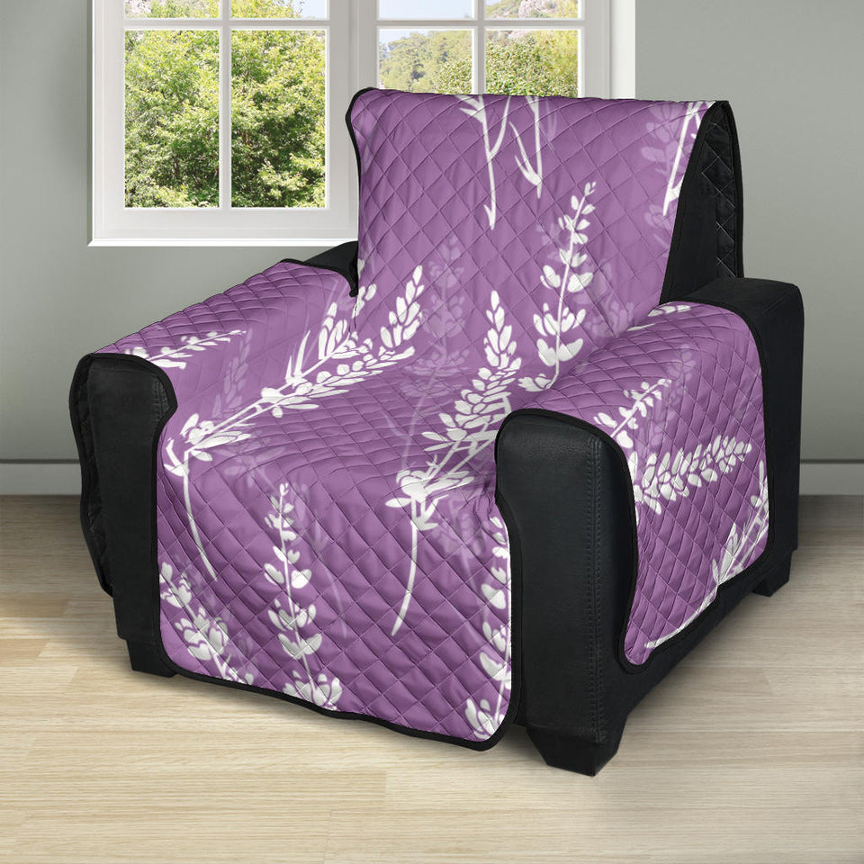 Lavender flowers purple pattern Recliner Cover Protector