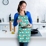 Rainbow Pattern Green Background Adjustable Apron