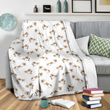 Jack Russel Pattern Print Design 04 Premium Blanket