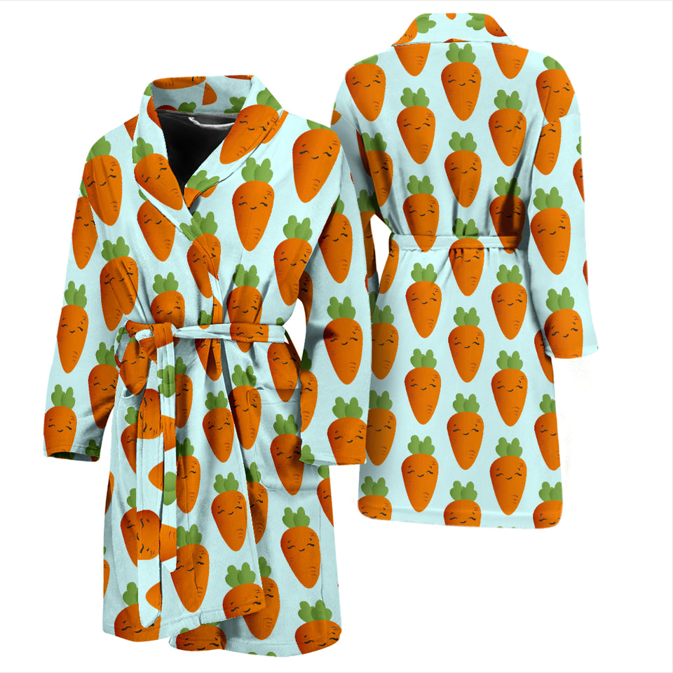 Carrot Pattern Print Design 03 Men's Bathrobe