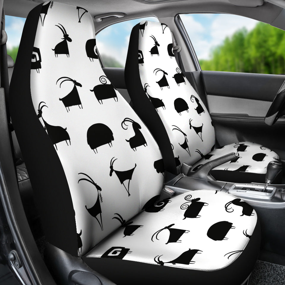 Goat Ram Pattern Universal Fit Car Seat Covers