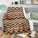 Zigzag  Chevron Colorful Pattern Premium Blanket
