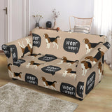 Beagle Pattern Loveseat Couch Slipcover