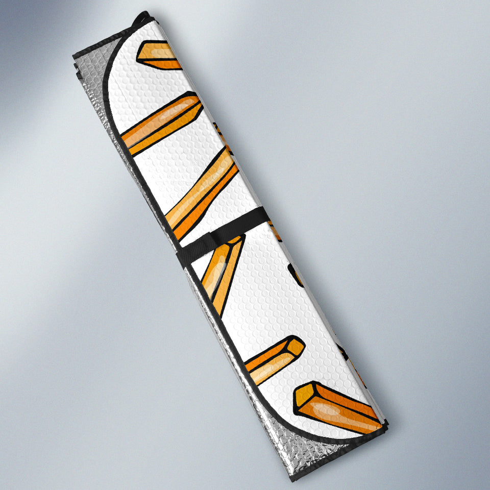 French Fries Potato Pattern Car Sun Shade