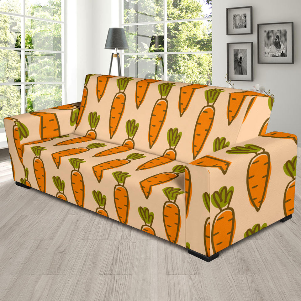 Carrot Pattern Print Design 04 Sofa Slipcover