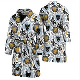 Lion Pattern Print Design 05 Men's Bathrobe