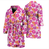 Hibiscus Pattern Print Design 01 Men's Bathrobe