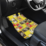 Camera Pattern Print Design 02 Front and Back Car Mats
